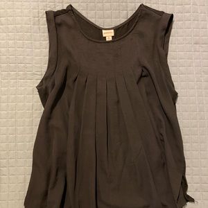 Black pleated blouse